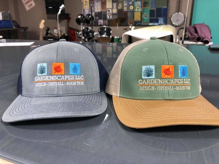 Full color printed hats.